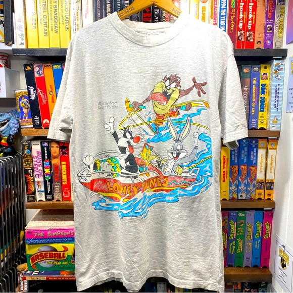 Warner Bros. | Shirts | L Distressed Single Stitch Myrtle Beach Looney ...